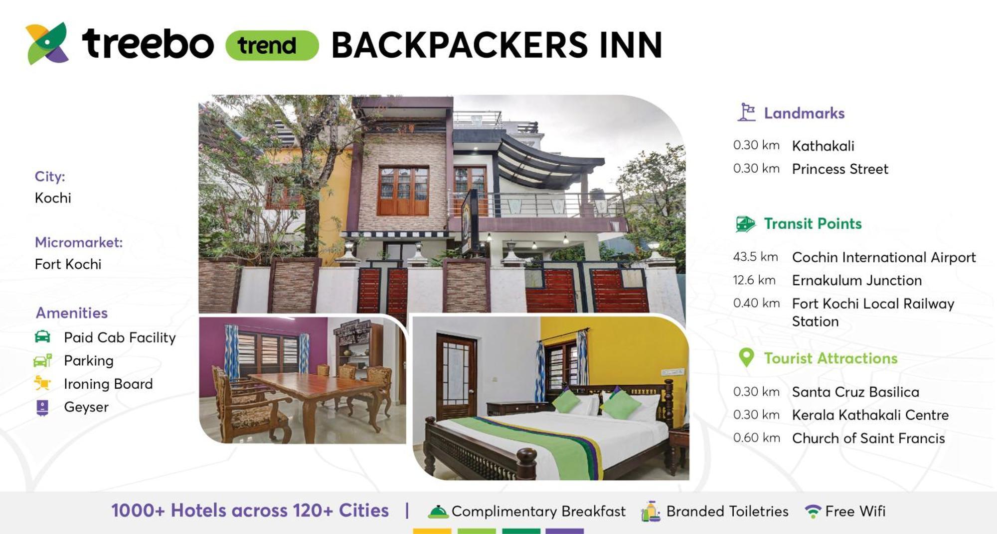 Treebo Backpackers Inn Kochi Zewnętrze zdjęcie